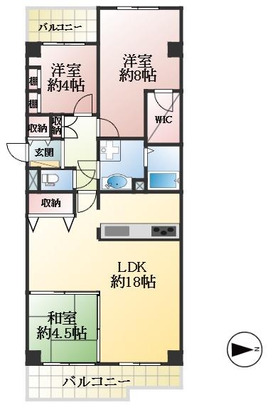 西宮市小松東町 中古マンション間取画像